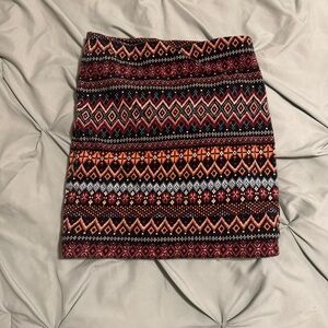 Forever 21 Multicolor Patterned Mini Skirt